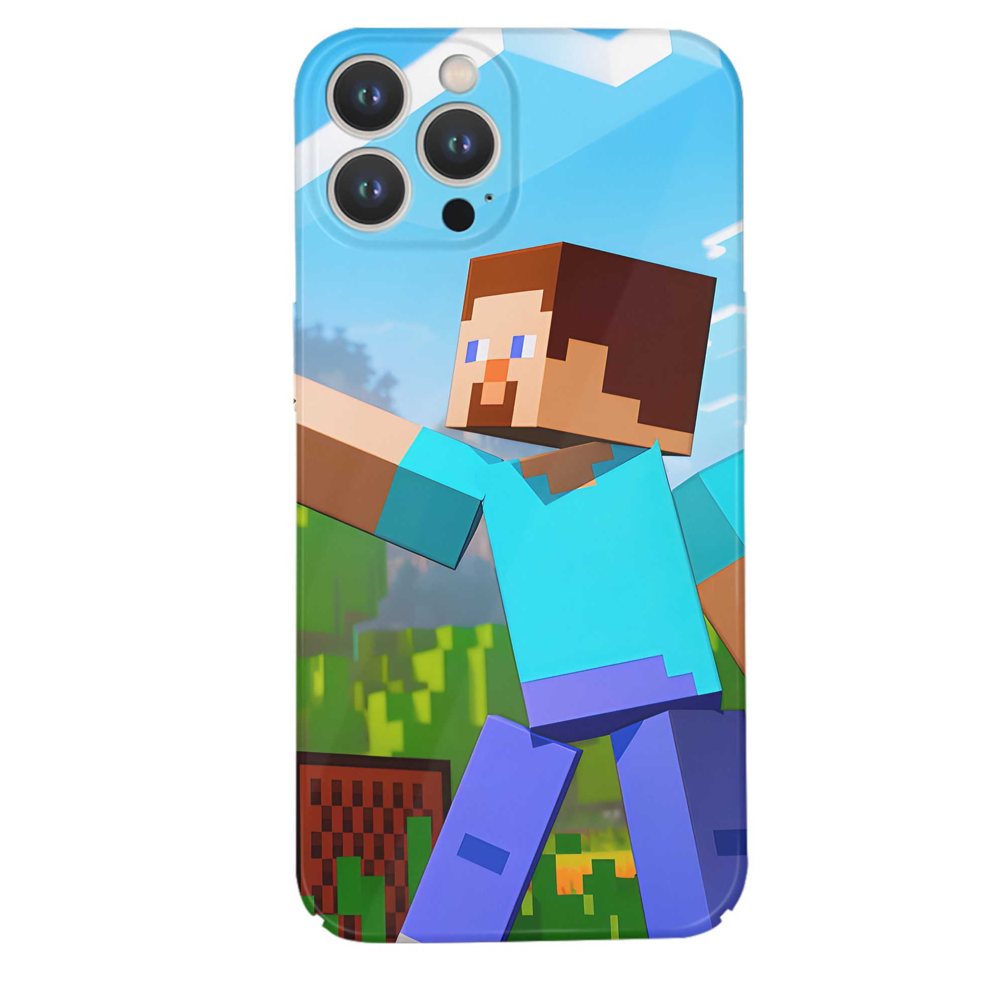 （画像用） マインクラフト ブロックの世界 Minecraft MC Block world 【iPhone 14シリーズ対応】ハードケース